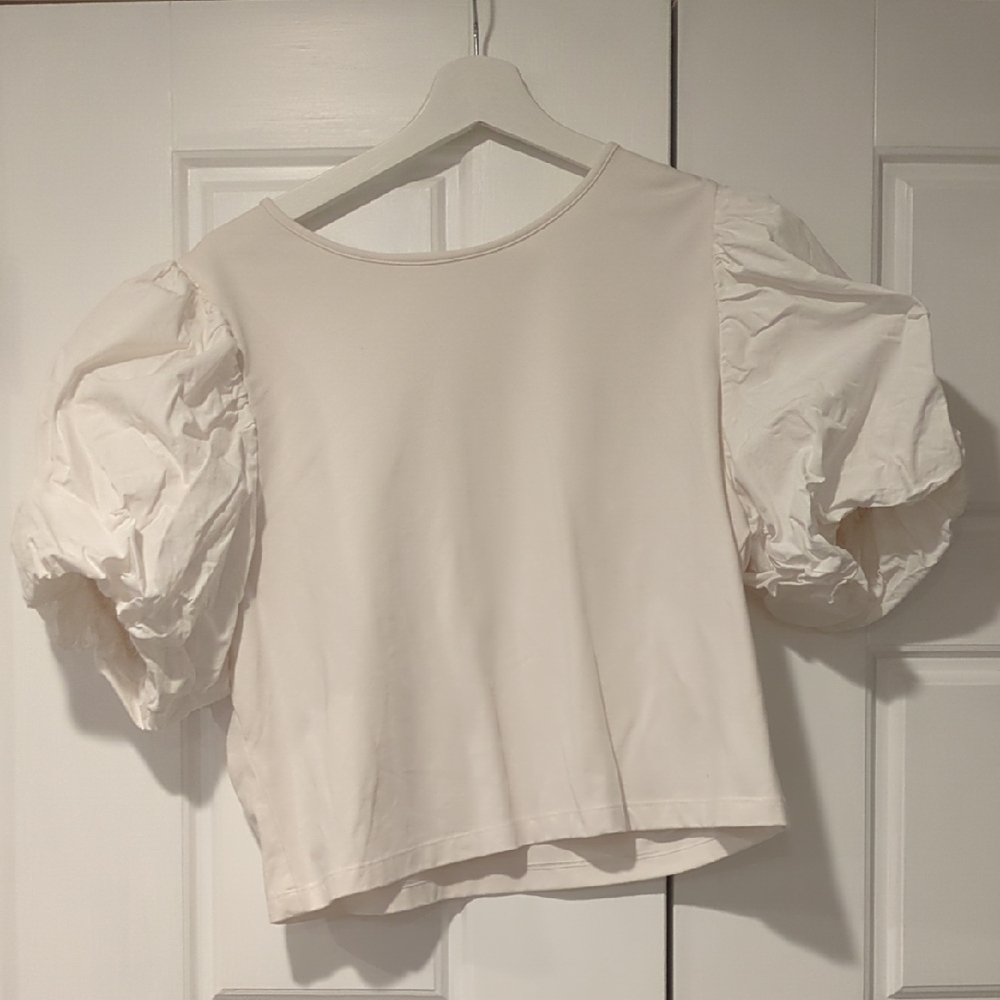 A New Day Cream Puff Sleeve Blouse